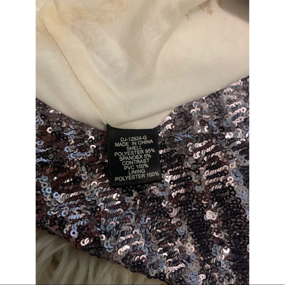 Ark & Co Silver Sequined Mini Dress - Picture 8 of 11